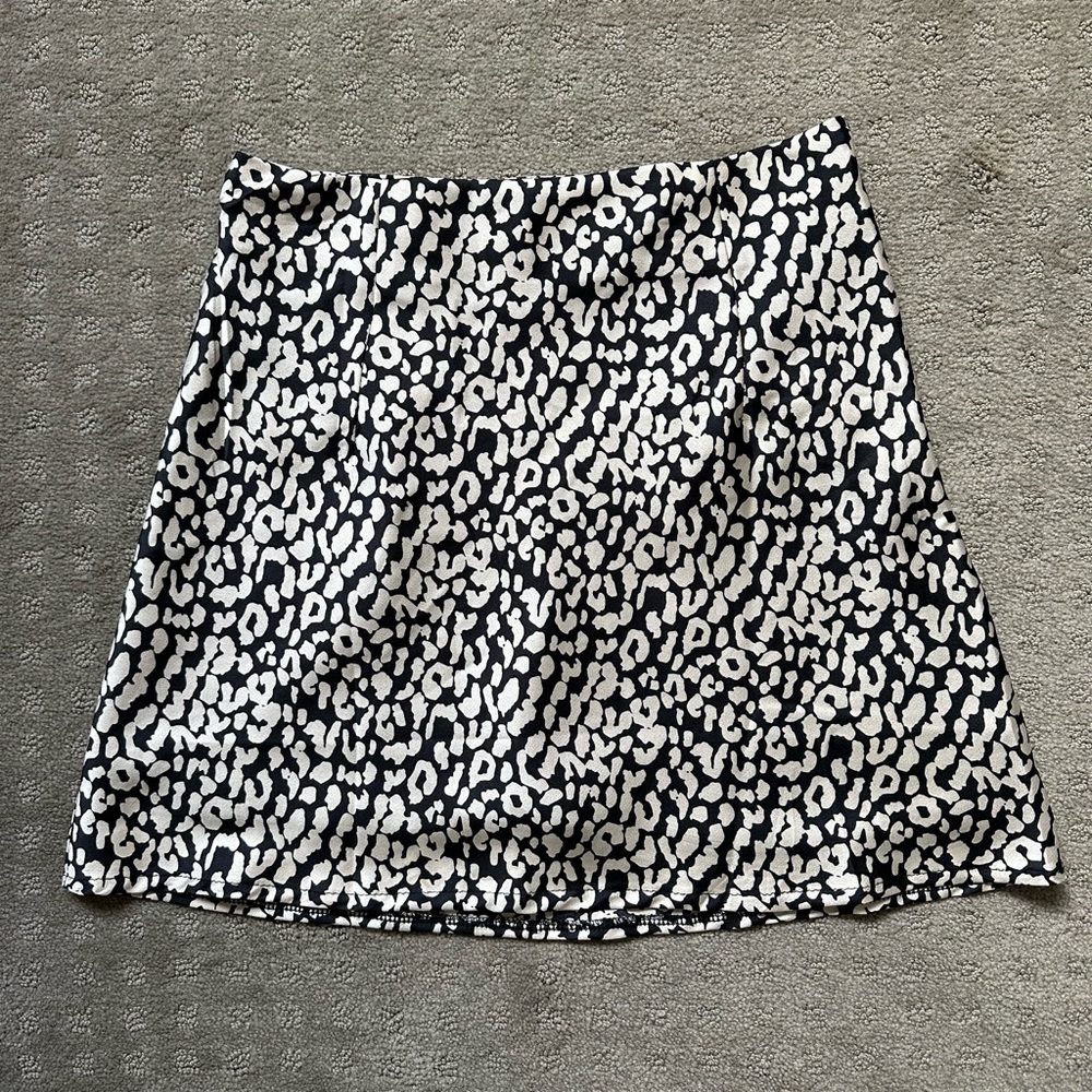 Princess Polly Satin Leopard Mini Skirt - US4/AU8